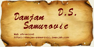 Damjan Samurović vizit kartica